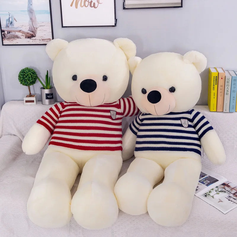 160Cm Big sweater bow tie Plush Toy Teddy Bear Giant Stuffed Animals Birthday Anniversary Gift Soft Sleeping Pillow Grilfriend