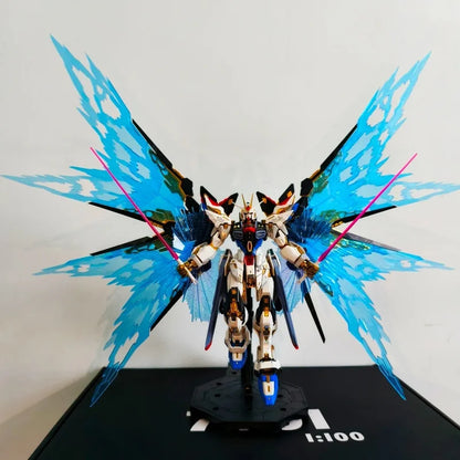 Changlong Model 7701 Mgex Zgmf-X20a Strike Freedom Plastic Skeleton Kit Anime Action Figure Robot Gift Toy - With Wings