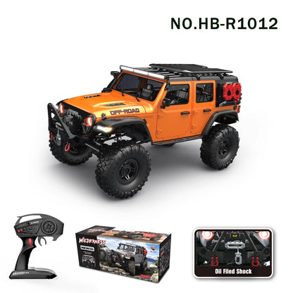 1/10 RC Car HB RTR R1011 Remote Control Vehicle 2.4G Full Proportional Rock Crawler LED Light 4WD Off-Road Climbing Truck Toys