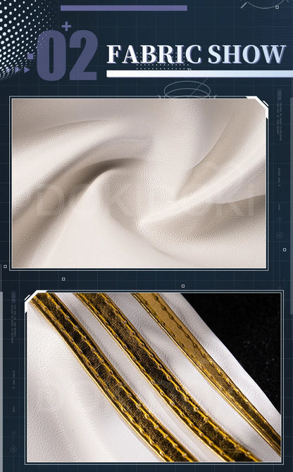 【Last Batch】IN STOCK Rumii Zoeyi Miraa Cosplay Costume【XS-3XL】DokiDoki-N Women White Suit Golden Rumii Cosplay Plus Size