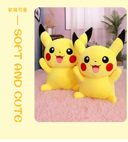 25/45/55/65CM Pokemon Pikachu Plush Doll Japanese Cartoon Animal Stuffed Children's Pikachu  Ornament Cushion Plushies Gift