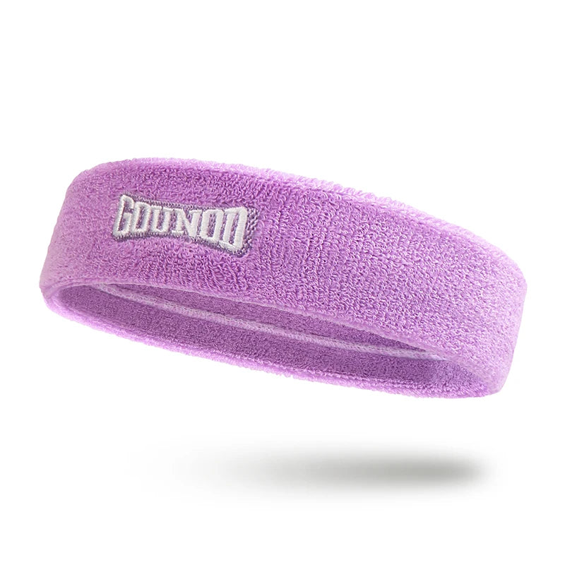 Sports Fitness Cotton Knitted Headband Sweat-Absorbent Breathable Towel for Tennis Badminton Basketball Cycling Running