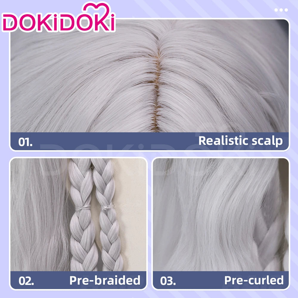 IN STOCK Reclusee Duchesss Revenantt Wig Game Cosplay Wig DokiDoki Women 60cm Long Curly Hair Reclusee Cosplay Free Wig Cap