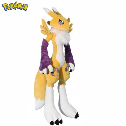 80CM Big Size Pokémon Renamon Plushies Cartoon Anime Stuffed Pillow Comfortable Soft Doll Cushion Children Toy Peluche Gift