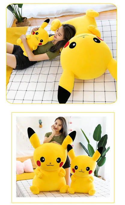 Pokemon Pikachu Plush Toys Anime Pokémon Large Plushie Dolls 40/100cm Cute Stuffed Pillow Pikachu Christmas Gifts for Childrens