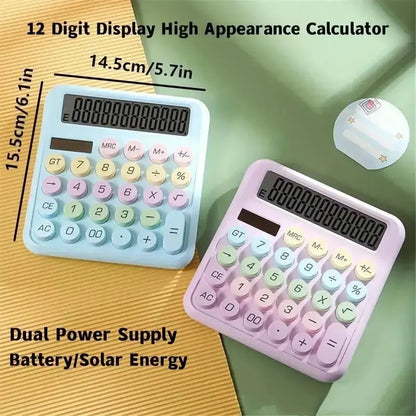 Ins Dopamine Candy Color Calculators Large Display Mechanical Dot Keyboard Back To School Supplies Students/Finance Stationery