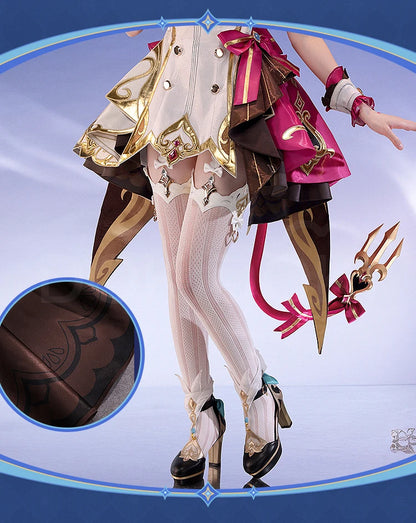 IN STOCK Escoffier Cosplay Costume Game Genshin Impact DokiDoki-SR Women Fontaine Costume Escoffier Cosplay Tail Wig