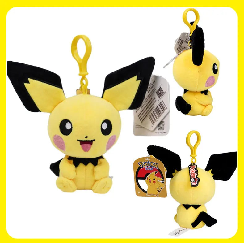 Pokemon Pikachu Mew Squirtle Charmander Kawaii Plush Toy Pendant School Bag Backpack Pendant Key Ring Small Doll Birthday Gift