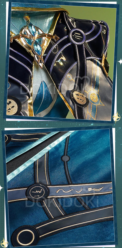 【Ready for Ship】 Anaxa Cosplay Costume Game Honkai: Star Rail DokiDoki-SR HSR Men Costume Anaxa Cosplay Wig Metal Accessory