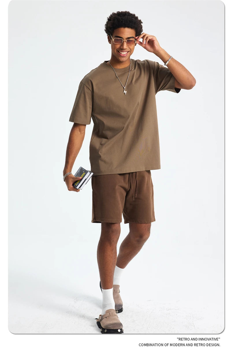 ZODF Fashion 2025 Summer Men Sorona T-Shirts Unisex Casual Cool Feeling Quick Dry O Neck 245gsm T Shirt Brand Tees HY1032