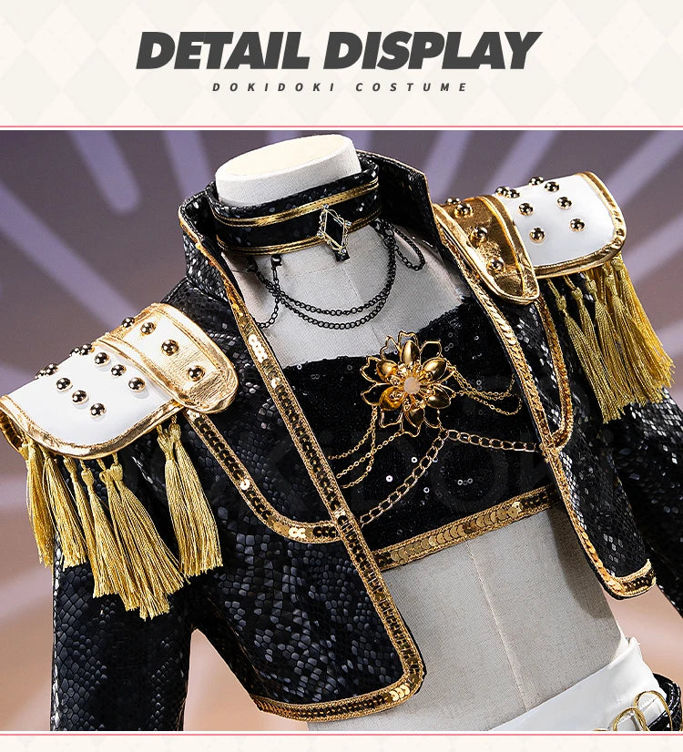 【Last Batch】IN STOCK Miraa Rumii Cosplay Costume【110-150】DokiDoki-N Halloween Family Girls Black Golden Suit Plus Size