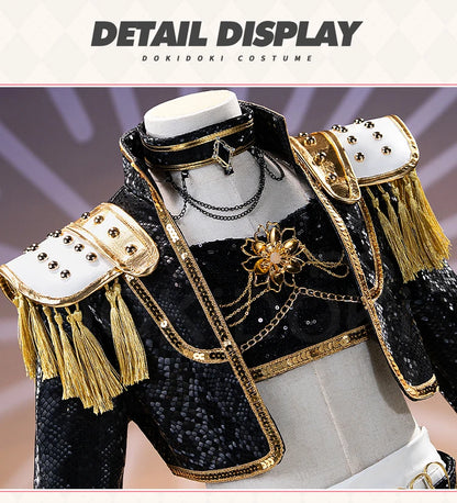 【Last Batch】IN STOCK Miraa Rumii Cosplay Costume【110-150】DokiDoki-N Halloween Family Girls Black Golden Suit Plus Size