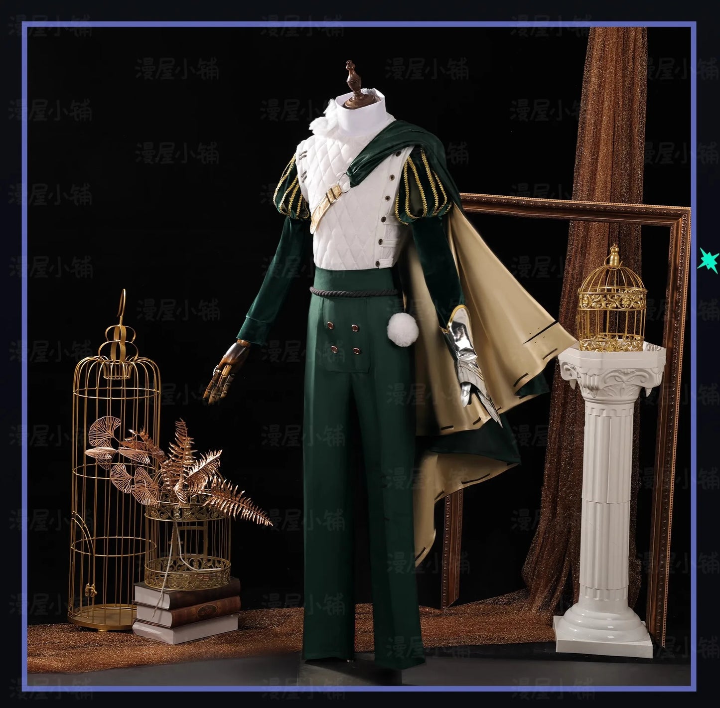 Identity V Knight Cosplay Costume Wig Uniform Richard Sterling Glasses Roy Ramit Halloween Party for Women Men Carnival Cos Prop