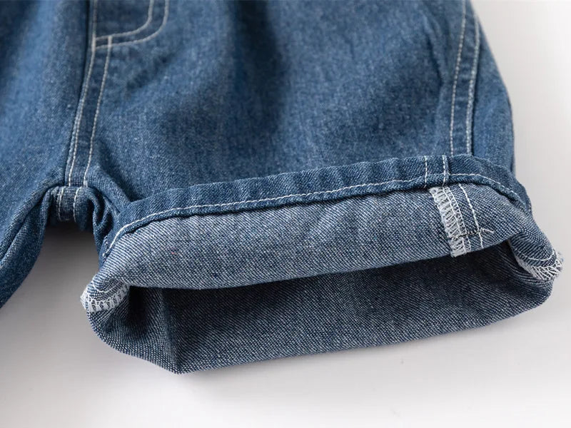 Toddler Boy Denim Shorts 1 to 2 3 4 5 6 7 Years 2024 Blue Kids Girl Jeans Shorts Black Soft Cotton Children Short Pants Clothing