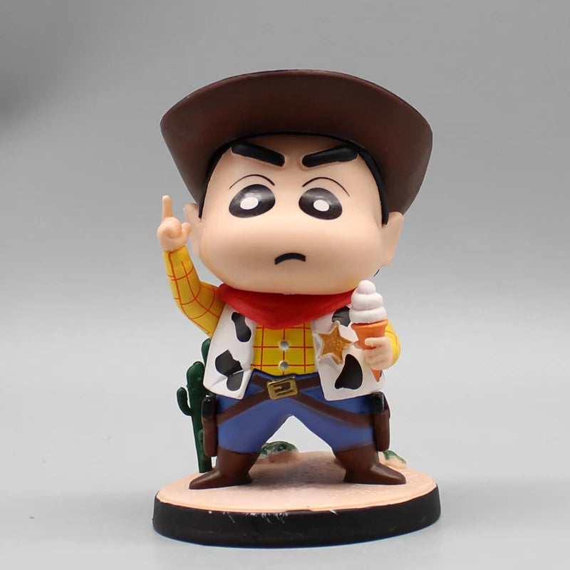 12cm Crayon Shin Chan Woody Cowboy Anime Action Figure Model Statue Desktop Decoration Toy Gift - Shinchan