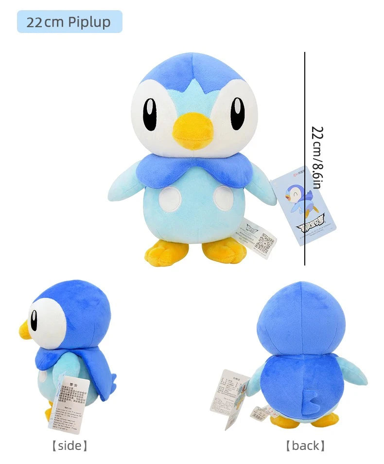 22cm Genuine Original Pokemon Piplup Stuffed Plush Toys Plushie Keychain Animal Kawaii Pendant Doll Birthday Party Gift For Kids