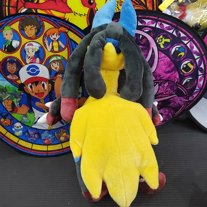 70cm Pokemon Lucario Large Plush Toys Greninja Zeraora Cinderace Glaceon Stuffed Giant Pokémon Eevee Anime Kids Christmas Gift