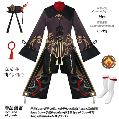 CosZtkhpCN Hu Tao Cosplay Costume Adult Polyester Set - 10 PC / S