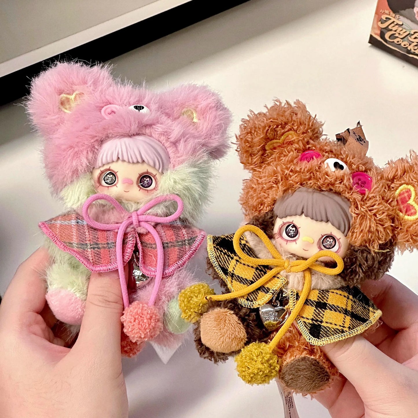 Maymei Tiny Bear Cookie Series Plush Blind Box Keychain Doll Backpack Pendant Desktop Ornament Decoration Figure Model Girl Gift