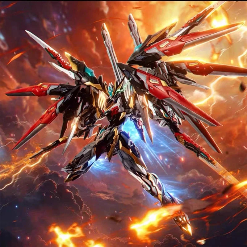 Motor Nuclear Ganjiang Mecha Assembly Model Kit Alloy Skeleton Action Figures Posable Desktop Ornament Collectible Toys Boy Gift