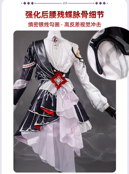Honkai Star Rail Evernight March 7th Cosplay Costume Dress Earrings Headwear Mysterious Foreign Guest Halloween Party for Women