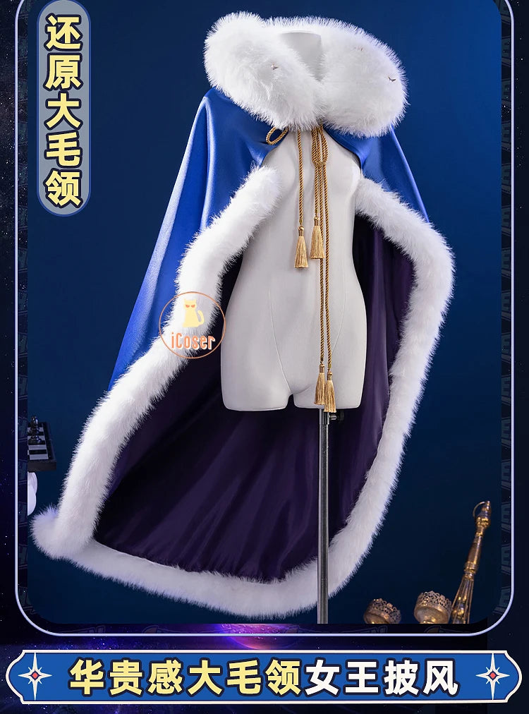 Honkai Star Rail Cerydra Cosplay Costume Wig Dress Uniform Crown Headwear Festival Halloween Party for Women Girls Carnival Prop