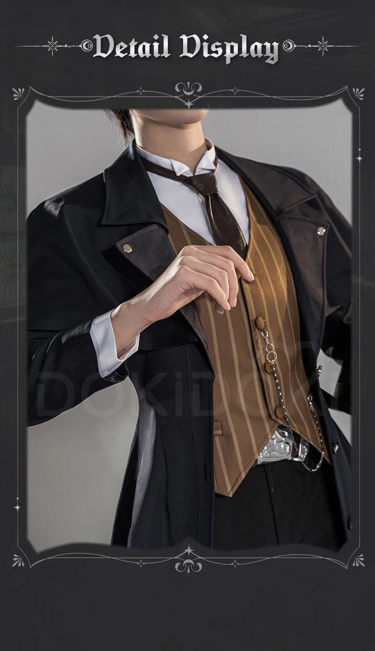 IN STOCK Klein Moretti Cosplay Costume Anime Lord of the Mysteries DokiDoki-SR Men Black Suit Klein Moretti Cosplay Hat