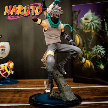 19cm Hot Cartoon Naruto Anime Figure Hatake Kakashi Action Figure Dark Ninja Kakashi Figurine PVC Collection Model Doll Toys