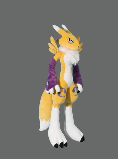 80CM Big Size Pokémon Renamon Plushies Cartoon Anime Stuffed Pillow Comfortable Soft Doll Cushion Children Toy Peluche Gift