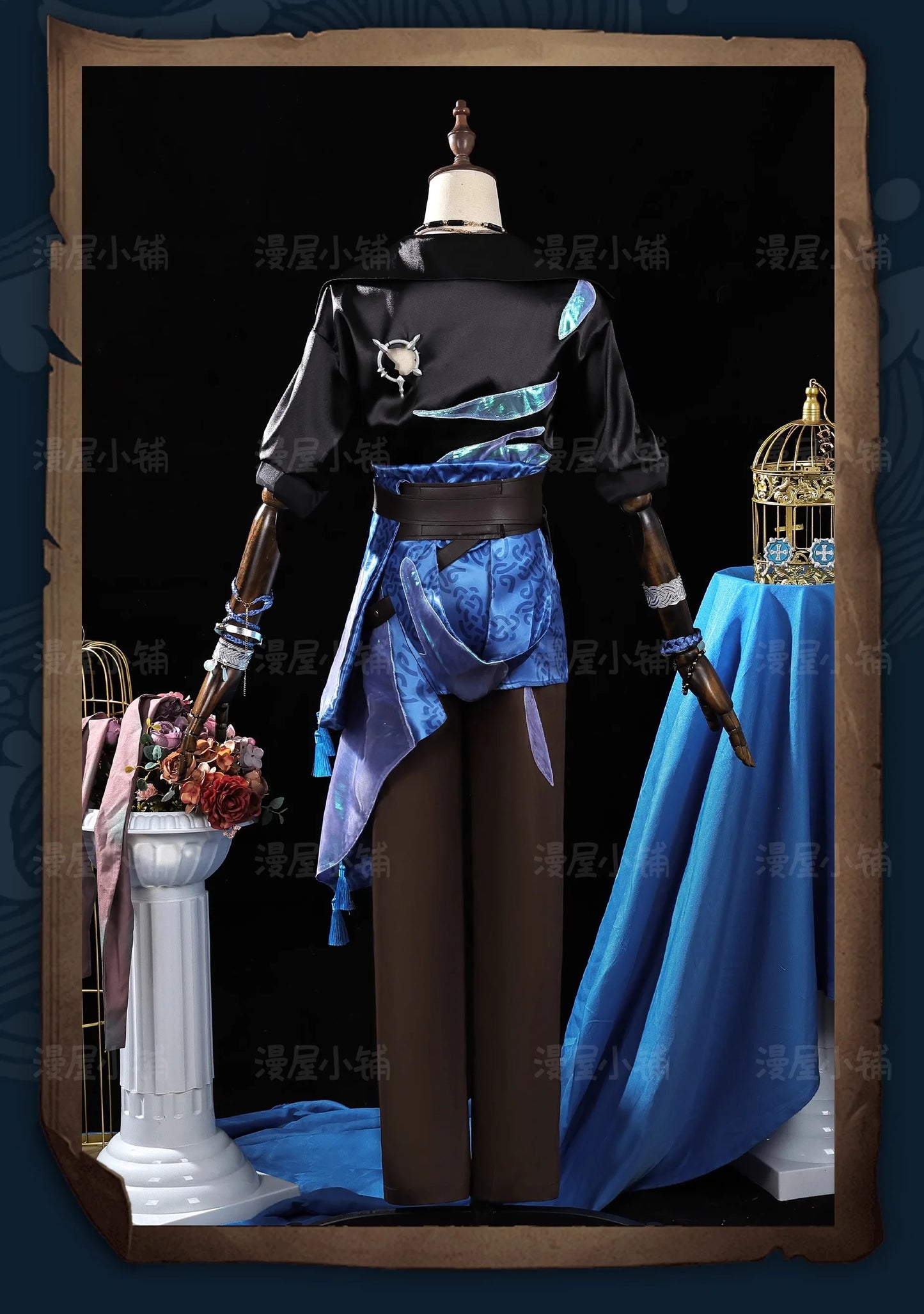 Identity V Clear Rationality Composer Cosplay Costume Wig Uniform Glasses Frederick Kreiburg Halloween for Women Men Carnival