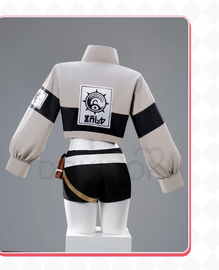 IN STOCK Reaper Riyo Cosplay Costume Anime Gachiakuta DokiDoki-N Halloween Grey Costume Women Li Glaze  Riyou Cosplay Wig Choker