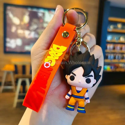 Anime Kawaii Dragon Ball Keychain Z Super Saiyan Son Goku Bulma Broly Piccolo Majin Buu Series Car Pendant Keyring Kid Toys Gift