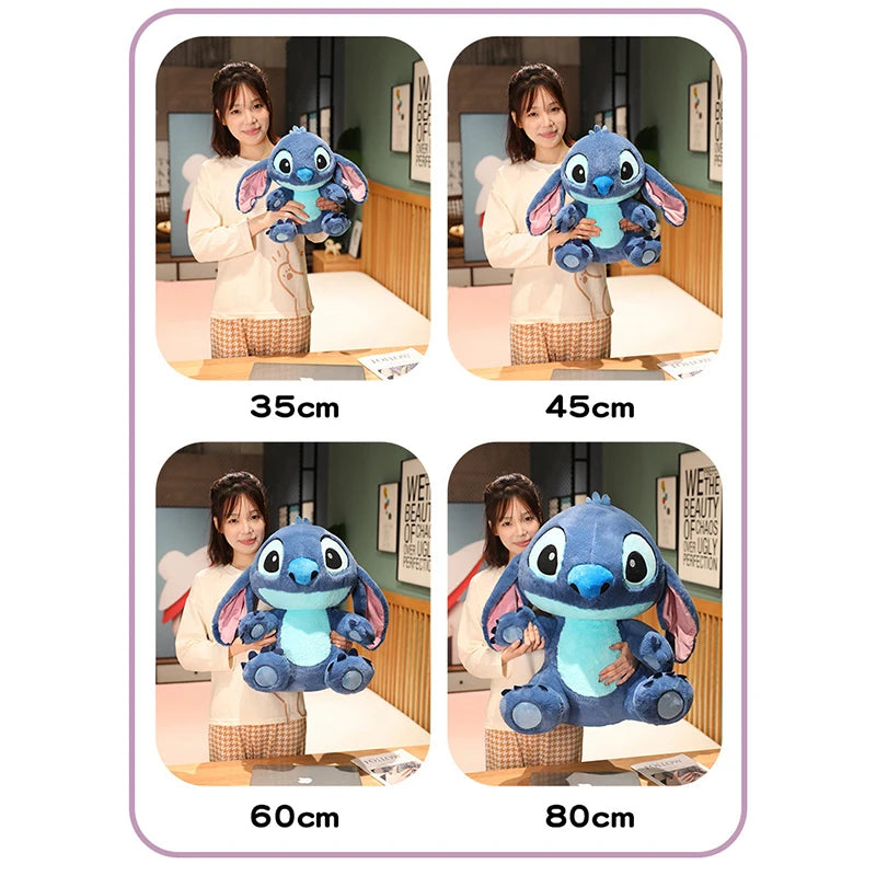 35/60cm Disney Lilo and Stitch Plush Toys Cute Anime Stich Doll Stuffed Plushie Angel Pillow Soft Gift for Children Kawaii