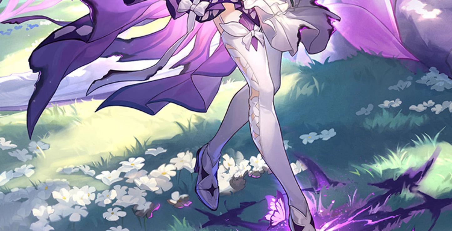 Honkai Star Rail Castorice Cosplay Costume Wig Dress Headwear Earrings Butterfly Props Halloween Party for Women Girls Carnival