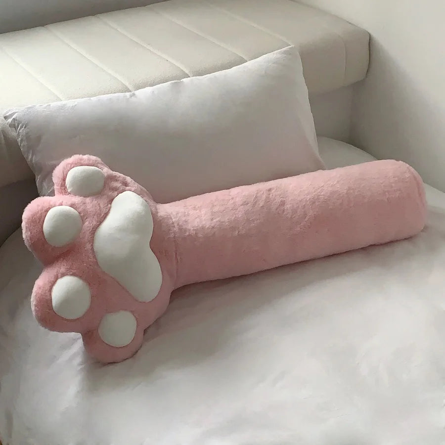 Comfortable Cat Paw Throw Pillow Very Soft Pink White Black Paw Long Cushion Leg Cushion Home Decor Xmas Gifts Child Washable