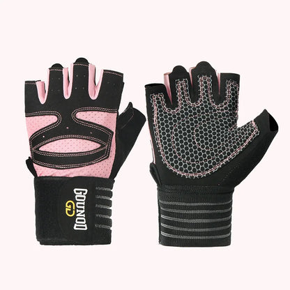 Gounod Weightlifting Gloves with Wristband Support – Breathable Anti-Slip Gym for Bodybuilding Powerlifting and Fitness