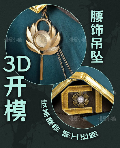 Identity V Art Dealer Cosplay Costume Wig Knight Richard Sterling Uniform Glasses Hat Roy Ramit Halloween Party for Women Men