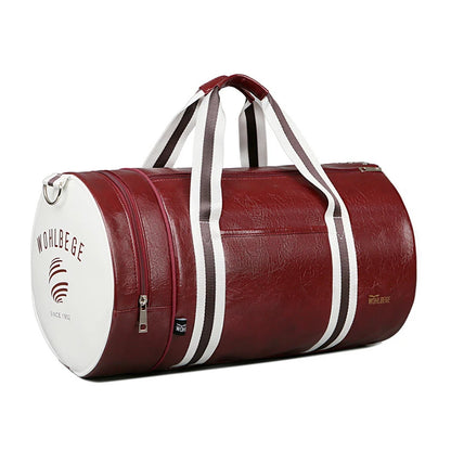 The Codex PU Leather Gym Bag Travel Tote Duffle for Men Sports Fitness Business Casual Weekend Outdoor Shoulder Handbag
