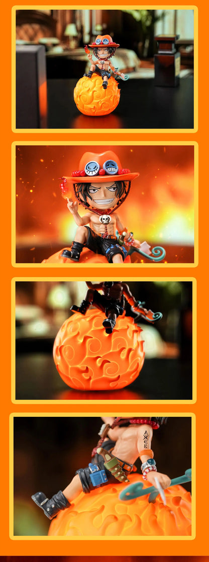 One Piece jimei Devil Fruit Serie Voice-Controlled Night Light Luffy Nico Robin Chopper Portga·D· Ace Anime Figure Desktop Model