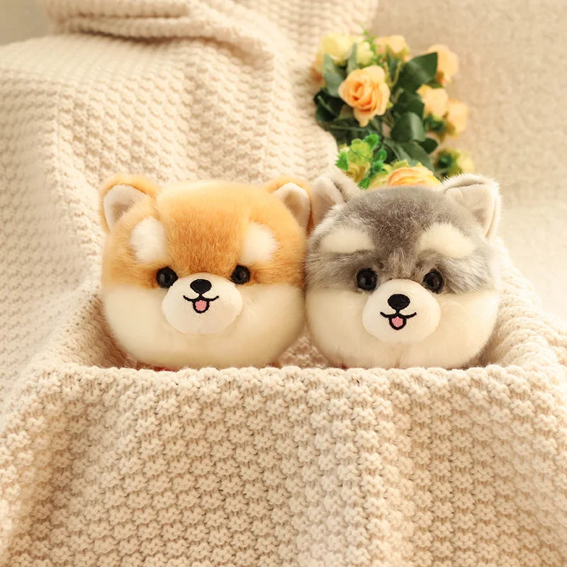 ZU Kawaii Teddy Pets Lifelike Fluffy Puppy Soft Doll Cute Small Chow Pomeranian Corgi Yorkie Dog Plush Toys Gift For Girl
