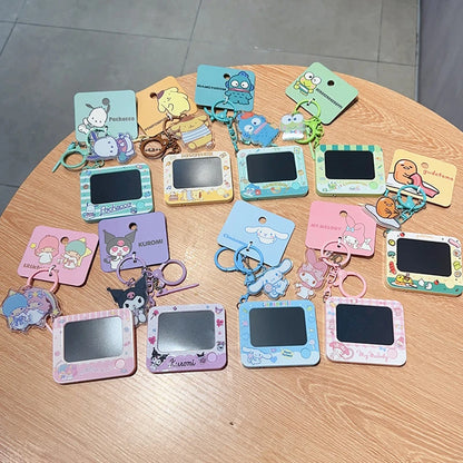 Genuine Sanrio Hello Kitty Kuromi Melody Pachacoo Cinnamoroll Hangyodon Gudetama Writ Boar Graffiti Toy Keychain Birthday Gift