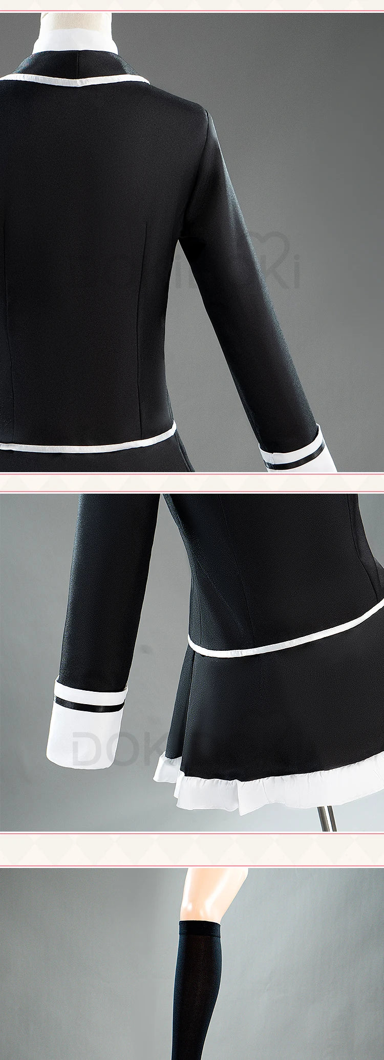 Yui Komori Cosplay Costume Anime Diabolik Lovers Cosplay 【XS-3XL】DokiDoki-N Women Black Cute Uniform Costume Komori Yui Cosplay