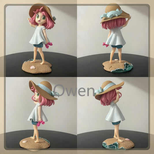Anime Spy×Family Action Figures Anya Forger Summer Swimsuit Figurine Dolls Model Cute Toy PVC Collectible Ornament Birthday Gift