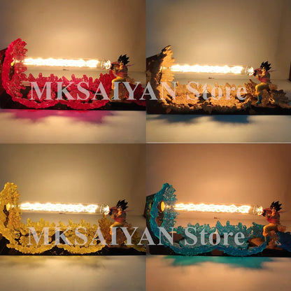 Son GOKU Action Figure Dragon Ball Z DIY Atmosphere Lampara Toys Kaiouken PVC Model Collection For Birthday Gift