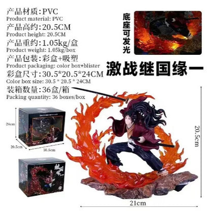 2025 Demon Slayer Anime Figures Tsugikuni Yoriichi Action Figure With Light Pvc Statue Figurine Model Doll Toys Christmas Gifts