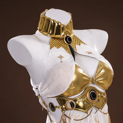 Wuthering Waves Iuno Cosplay Costume Wig Dress Headwear Shorts Rinascita Carnival Halloween Party for Women Girls Props iCoser