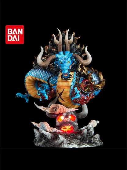 22cm One Piece Anime Figure GK Kaido Dragon Form Four Emperors With Lamp PVC Action Figure Model Dolls Antistress Toy For Gift