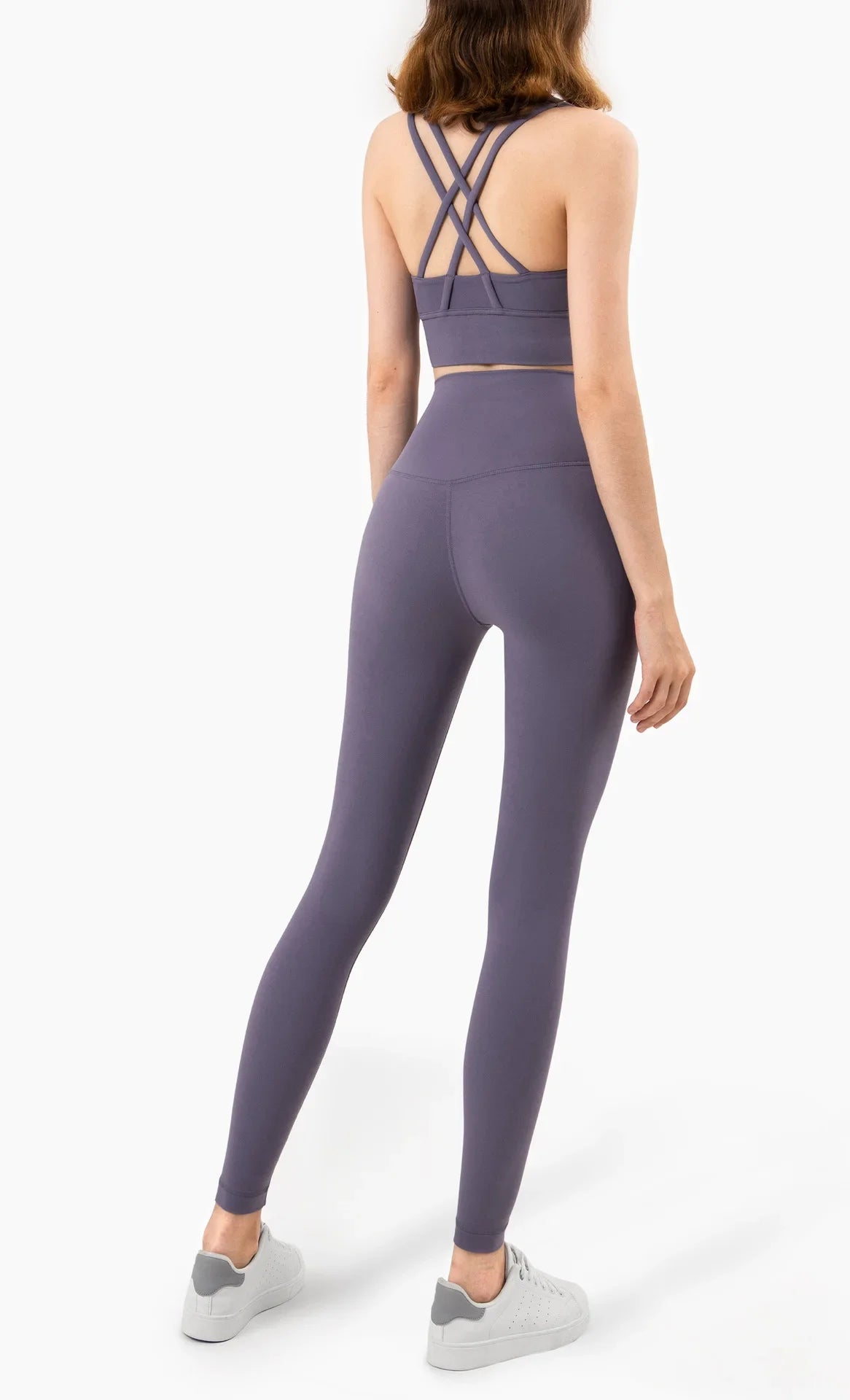 Women’s 2 Piece Yoga Set Sleeveless Cross Back Sports Bra and Leggings Athletic Tracksuit Pilates Fitness