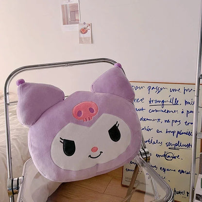 Sanrio Very Soft Kuromi Back Cushion Throw Pillow Sofa Bed Room Decor Comfortable Japanese Style Pillow Gifts Girl