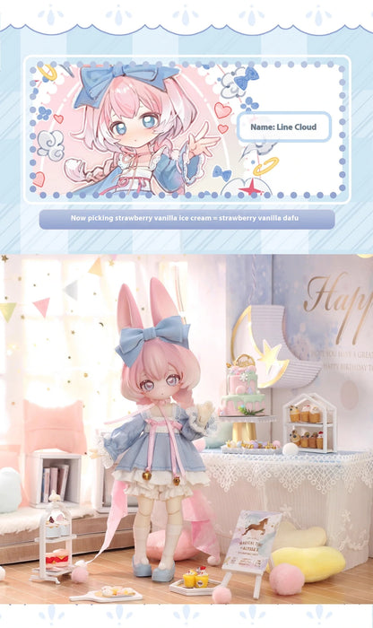 Non-edible Collectible Doll Moon Jumping Time Rabbit Treasure Series 12 Points BJD Blind Box Action Toy Figure Display Piece